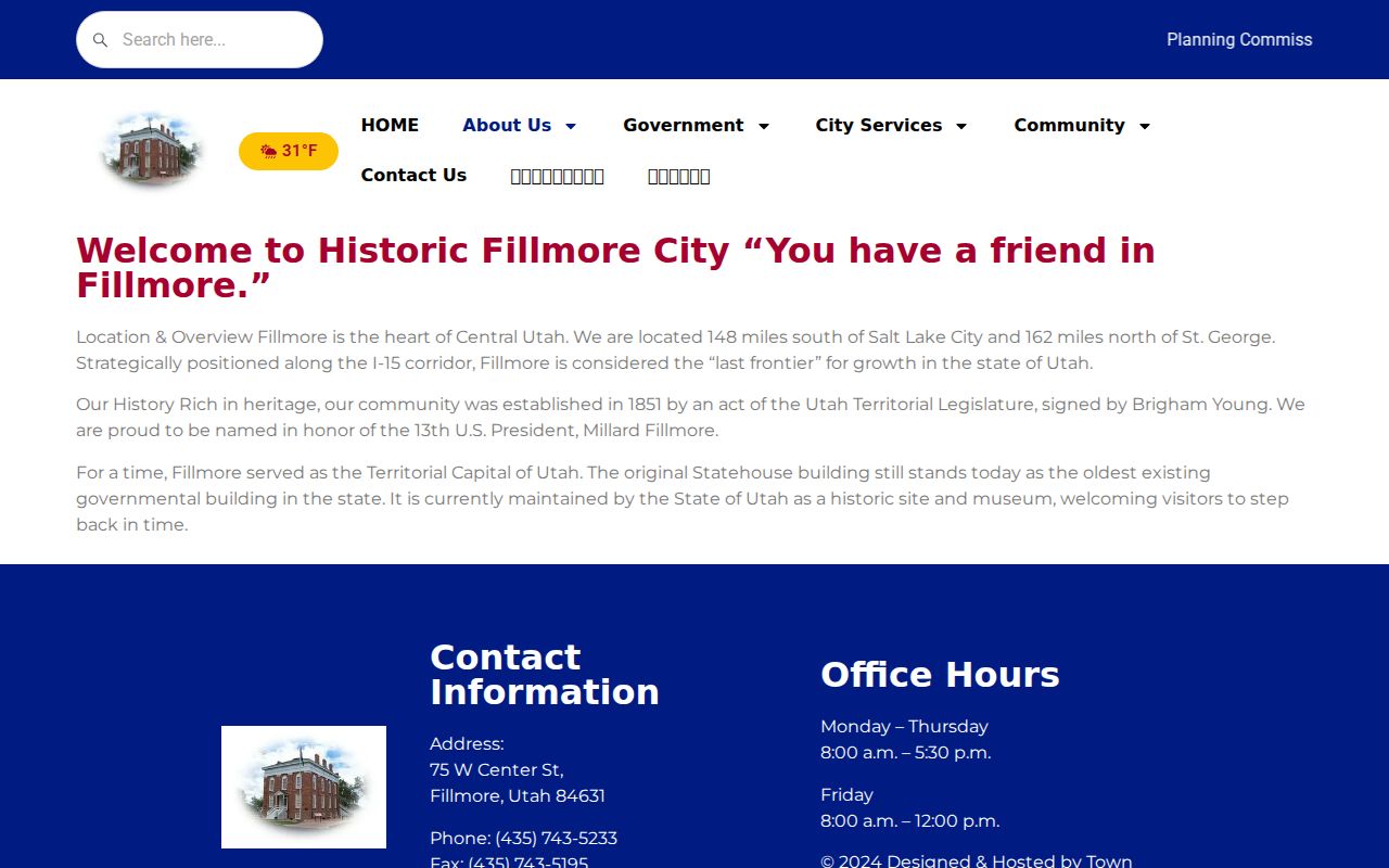 Fillmore criminal records official city history source