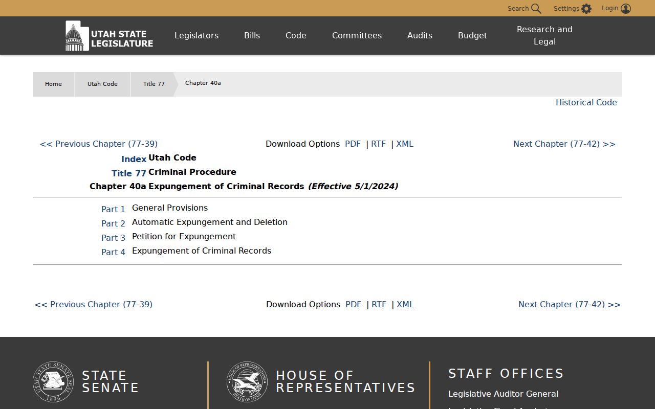 Millard County criminal court case Utah Expungement Act