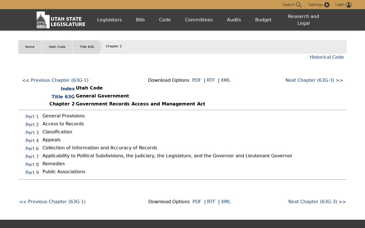 Utah GRAMA law for Millard County criminal records requests